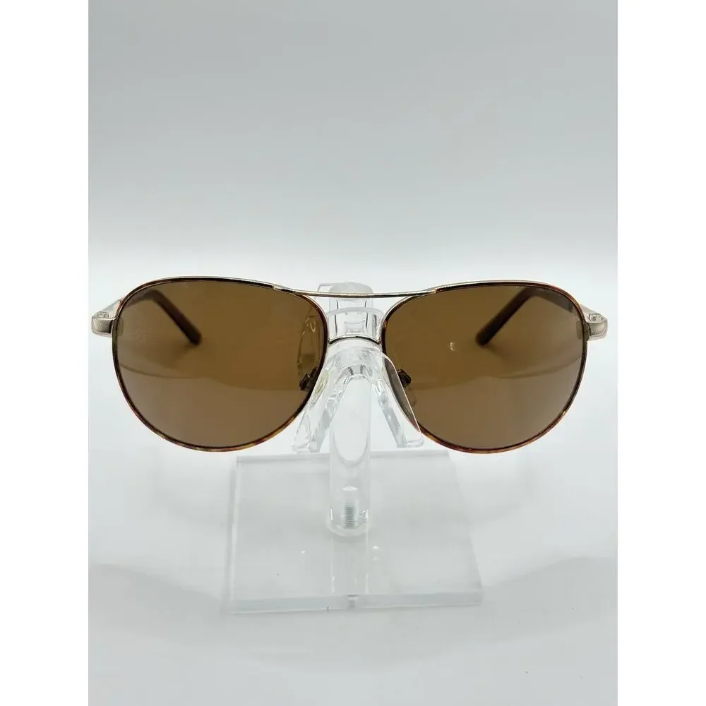 Suncloud by Polaroid Aviator Polarized Sunglasses Brown Lens Metal Unisex